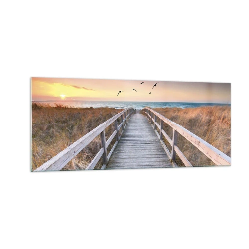 Tablou pe sticlă - Spațiul pentru a zbura - 100x40 cm
