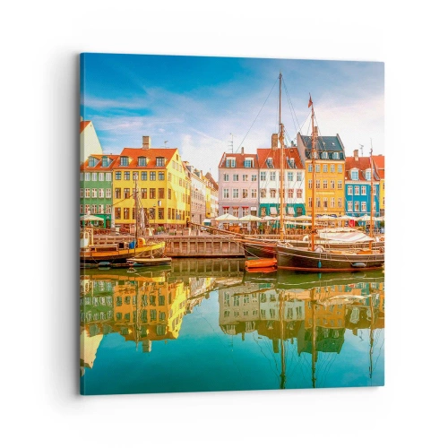 Tablou pe pânză - Spre o apă netedă ca o oglindă - 70x70 cm