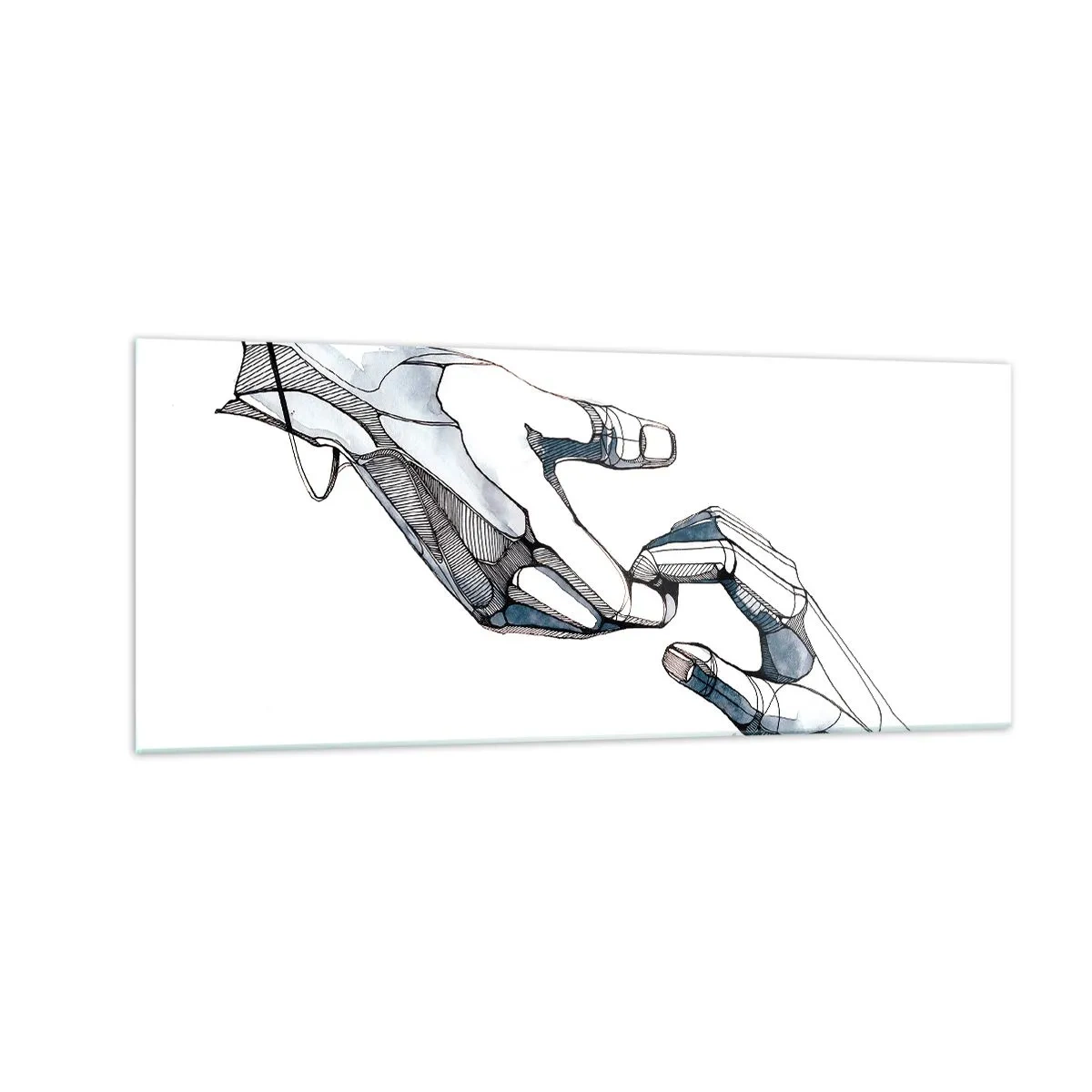 Tablou pe sticlă - Gest frumos - 100x40 cm