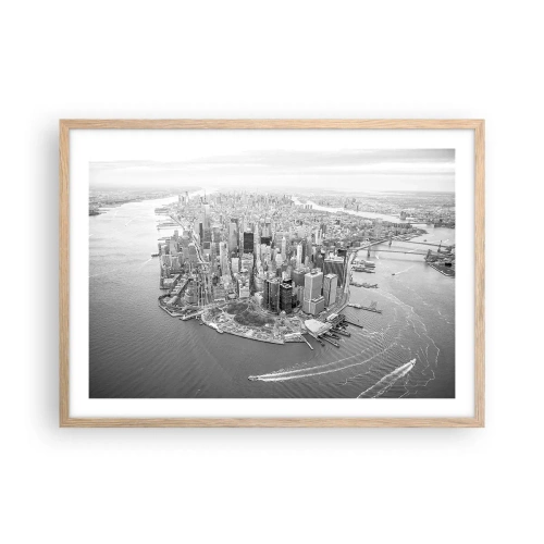 Poster în ramă de stejar deschis - Cum să nu iubești? - 70x50 cm