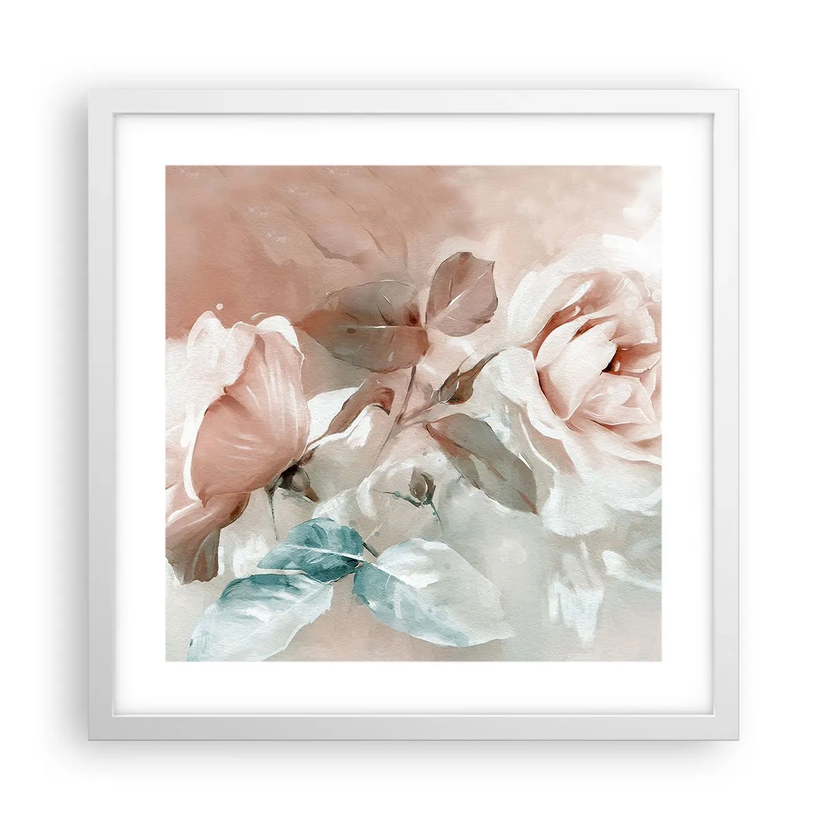 Poster în ramă albă - Spiritul romantismului - 40x40 cm