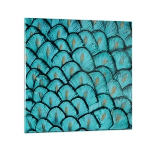 Tablou pe sticlă - Marea gală a penelor - 70x70 cm