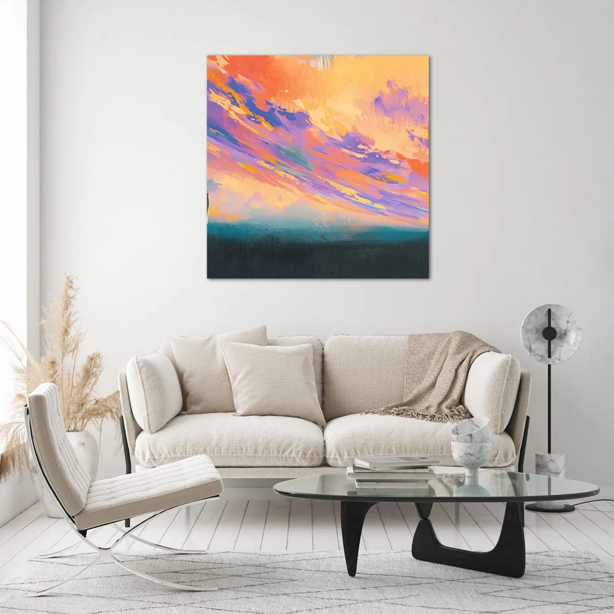 Tablou pe sticlă - Puterea de atracție - 60x60 cm