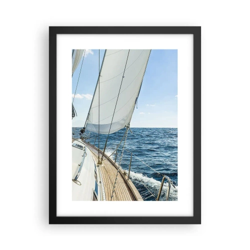 Poster în ramă neagră - Ahoy aventura - 30x40 cm
