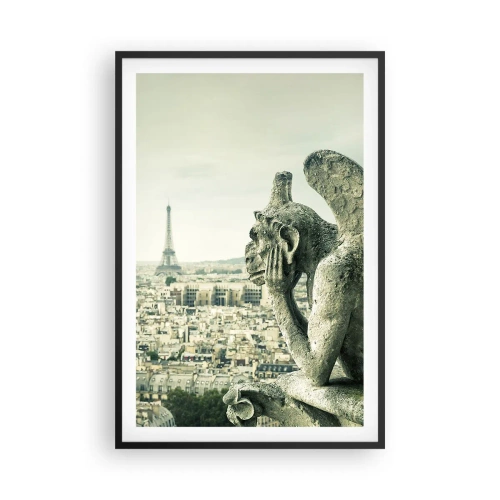 Poster în ramă neagră - La taclale pariziene - 61x91 cm