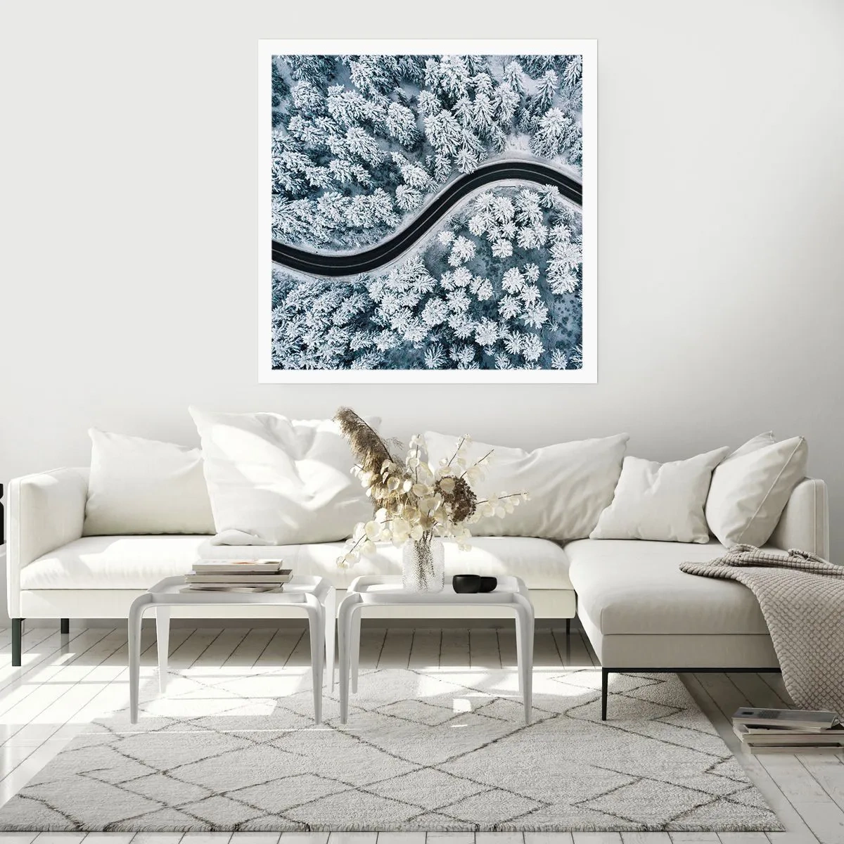 Poster - Prin pădurea de iarnă - 40x40 cm