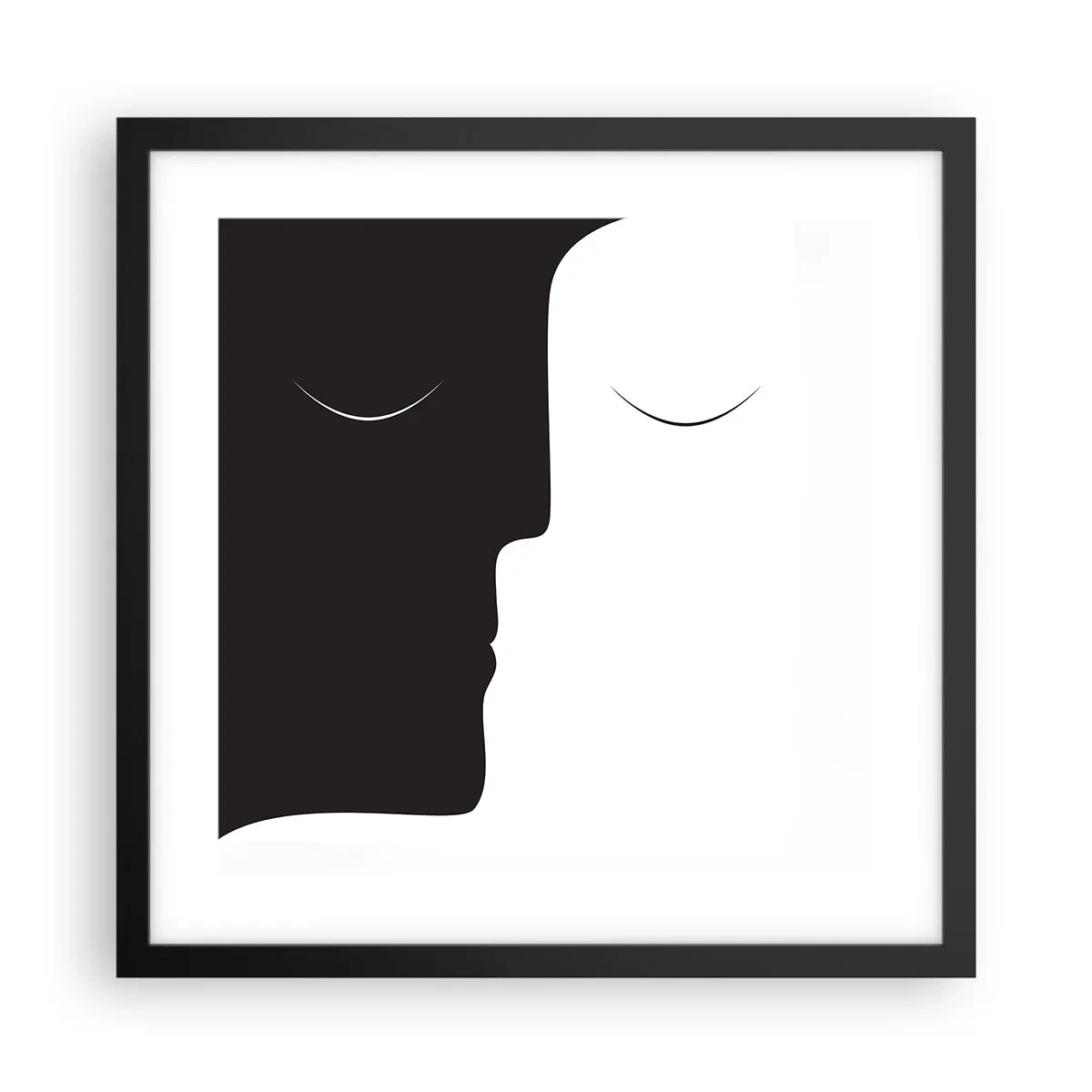 Poster în ramă neagră - Unitatea contrariilor - 40x40 cm