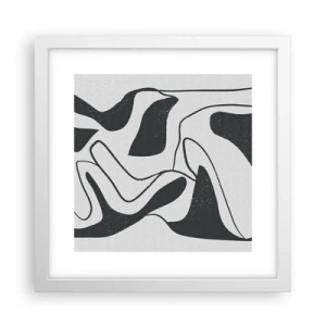 Poster în ramă albă - Distracție abstractă în labirint - 30x30 cm