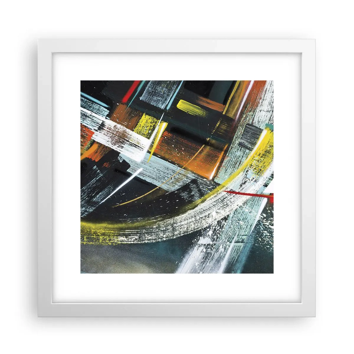 Poster în ramă albă - Energia în mișcare - 30x30 cm