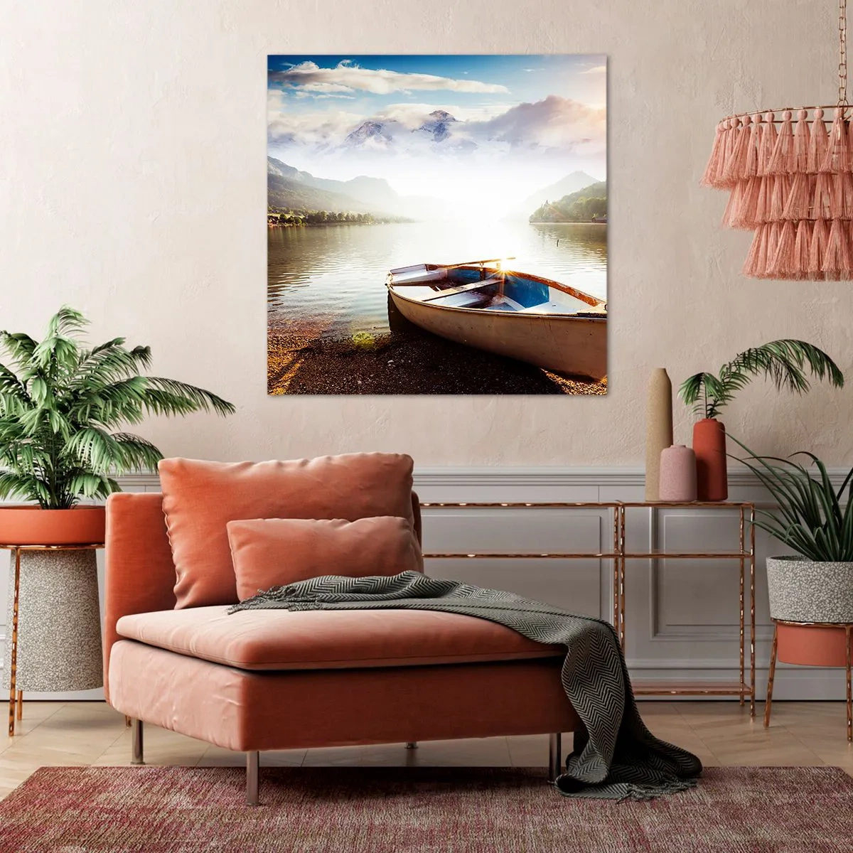 Tablou pe pânză - Peste apa mare și limpede - 70x70 cm