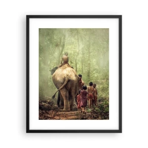 Poster în ramă neagră - Noua Carte a Junglei - 40x50 cm