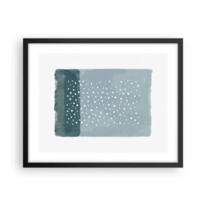 Poster în ramă neagră - Crescute pe albastru - 50x40 cm