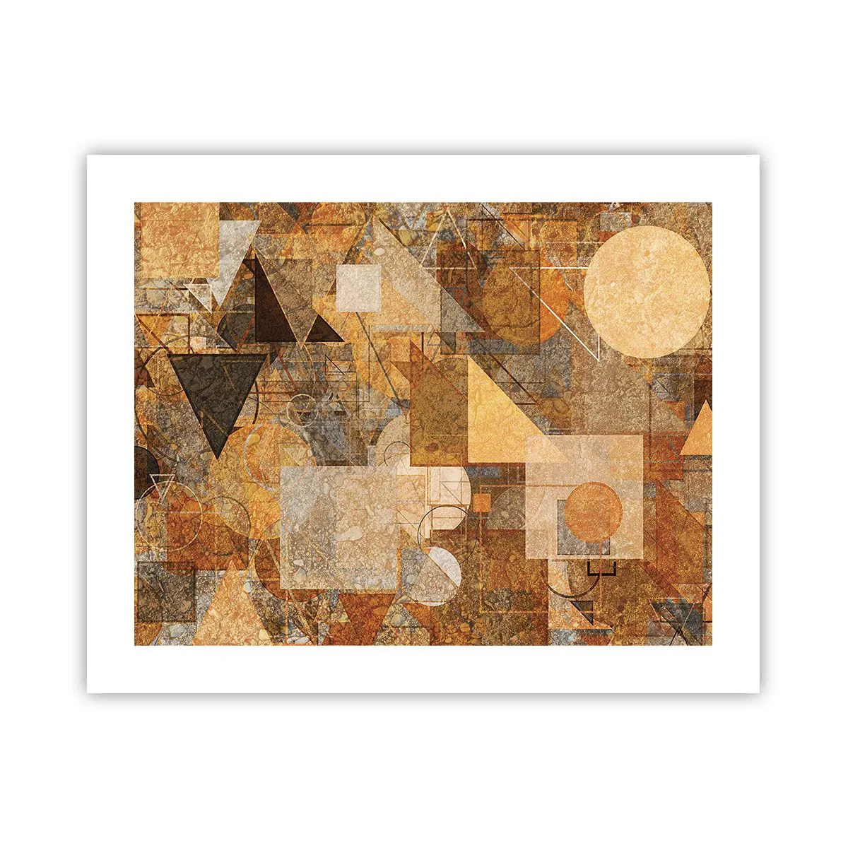 Poster - Studiu cubist de bronz - 50x40 cm
