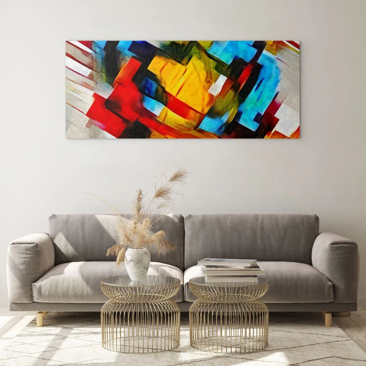 Tablou pe sticlă - Sandviș multicolor - 100x40 cm