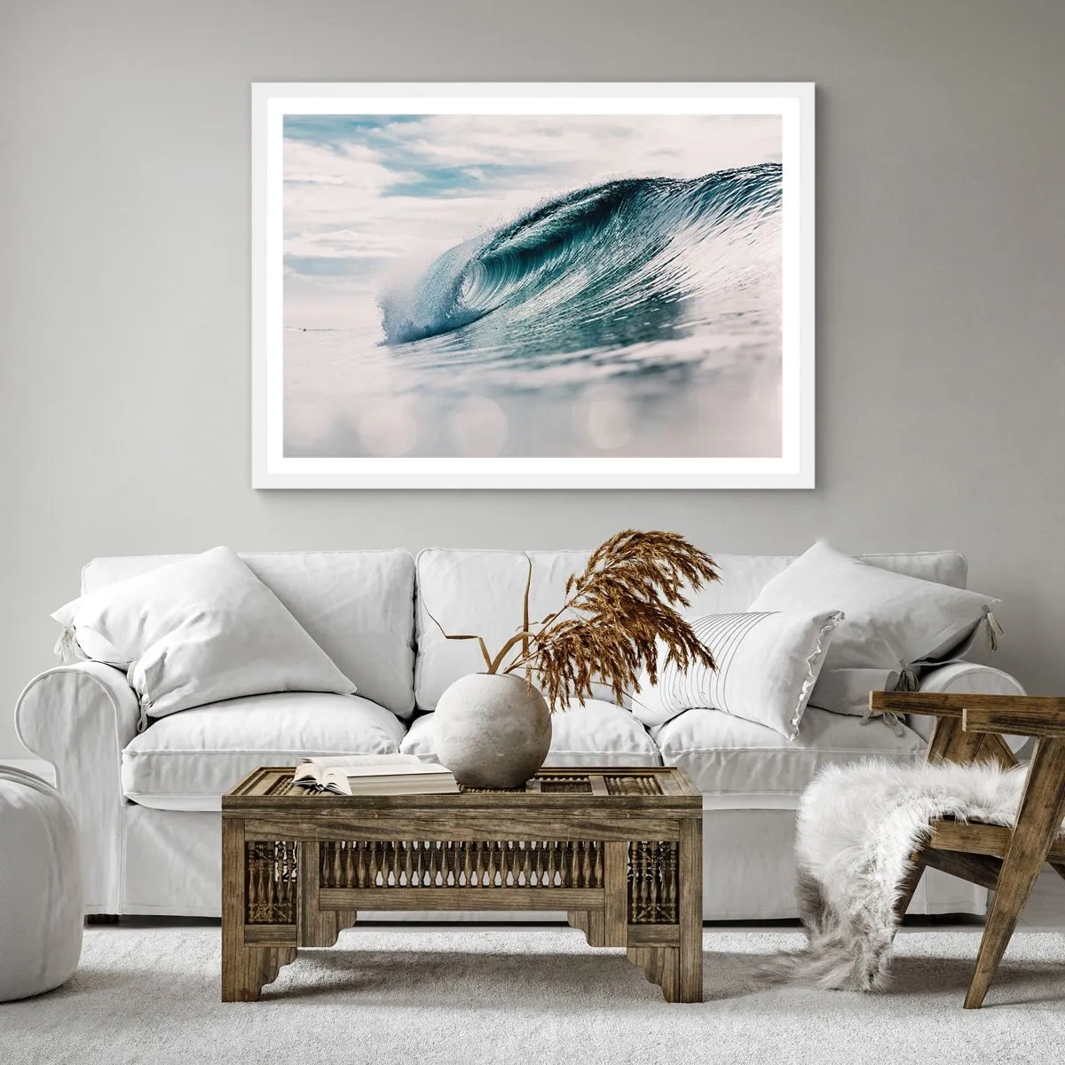 Poster în ramă albă - Summitul apei - 50x50 cm