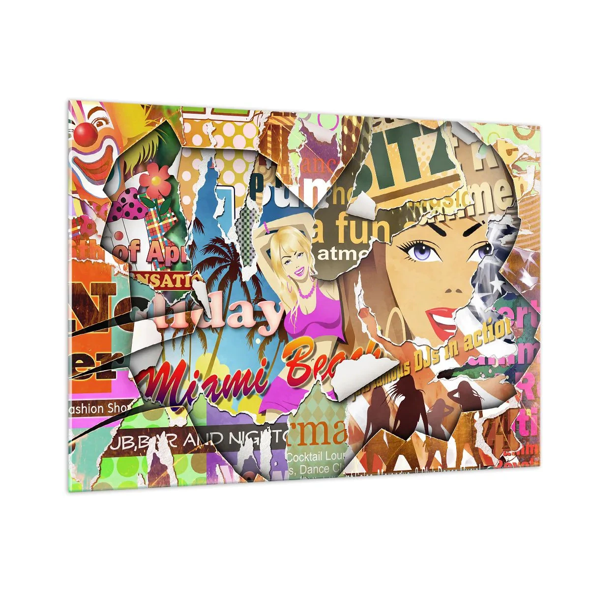 Tablou pe sticlă - Flashback-uri de vacanță - 100x70 cm