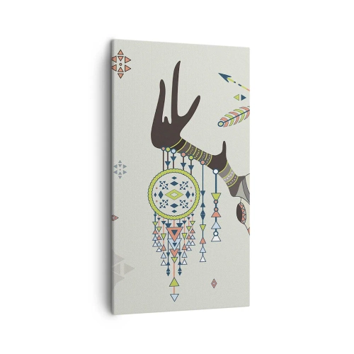 Tablou pe pânză - Trofeul vânătorului indian - 45x80 cm
