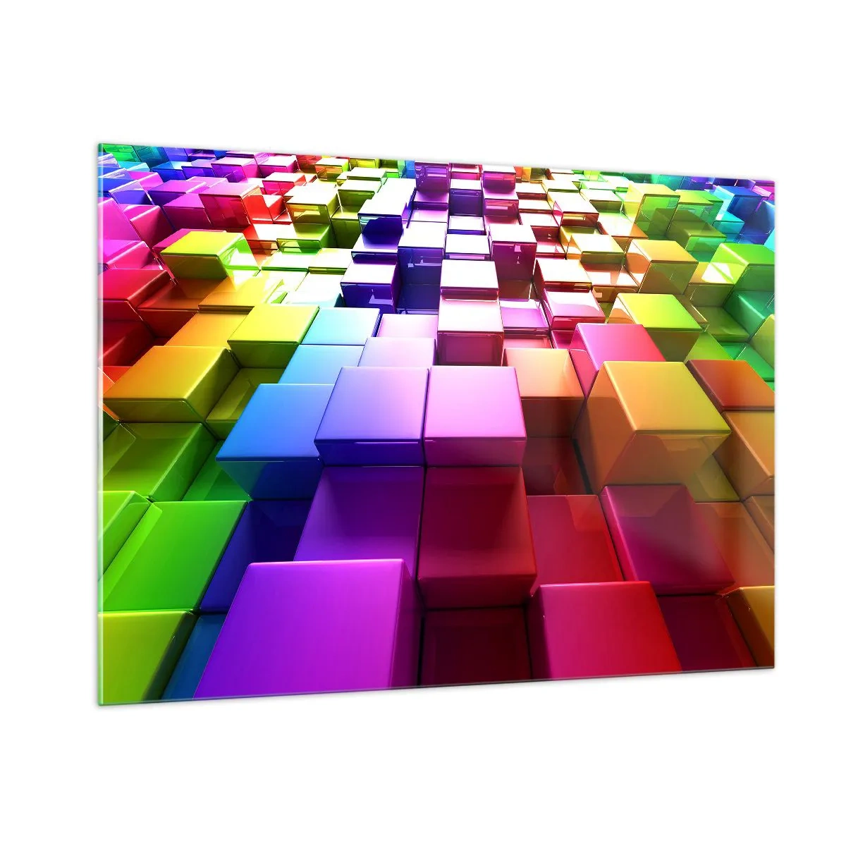 Tablou pe sticlă - Op-art împreună ca o echipă - 100x70 cm