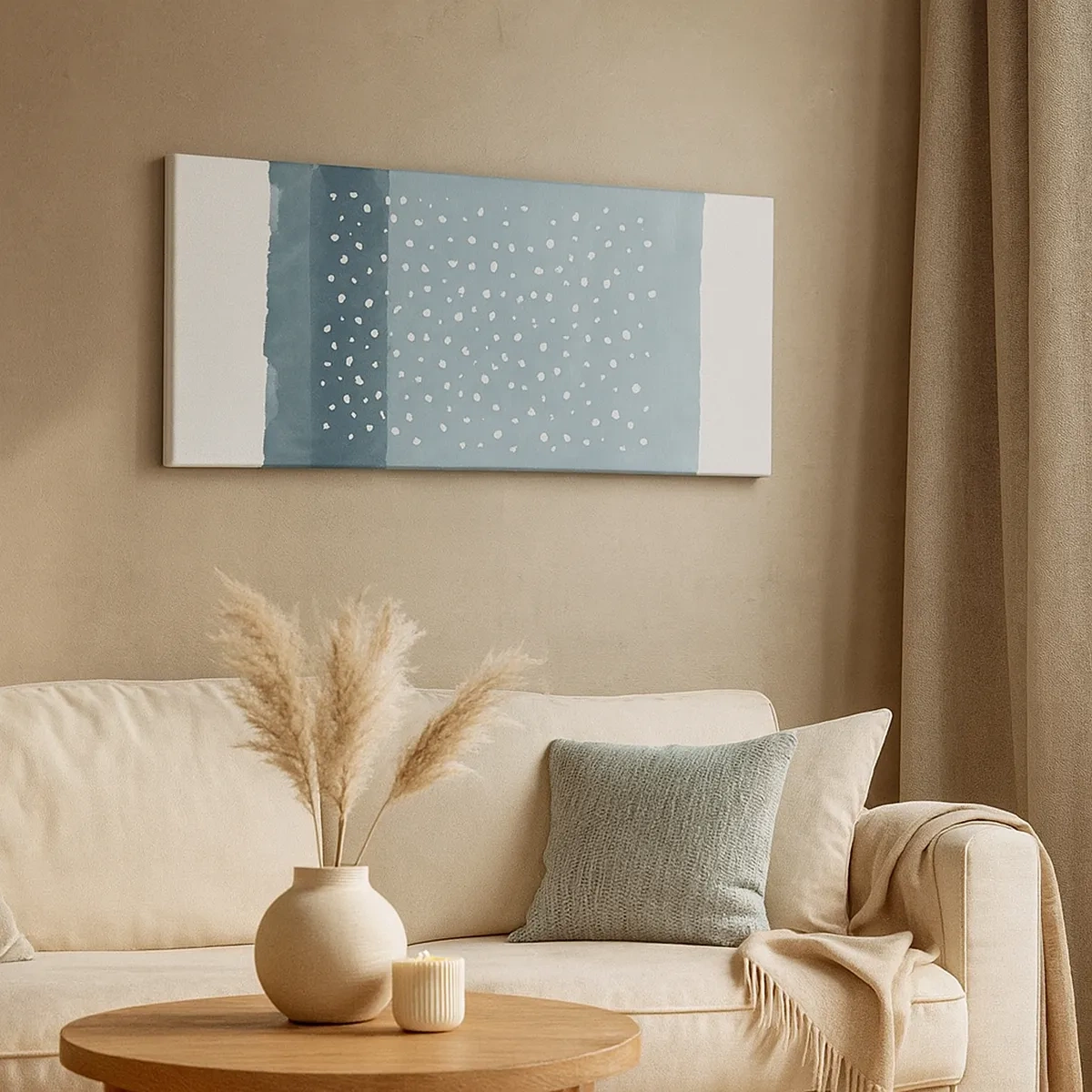 Tablou pe pânză - Crescute pe albastru - 30x30 cm