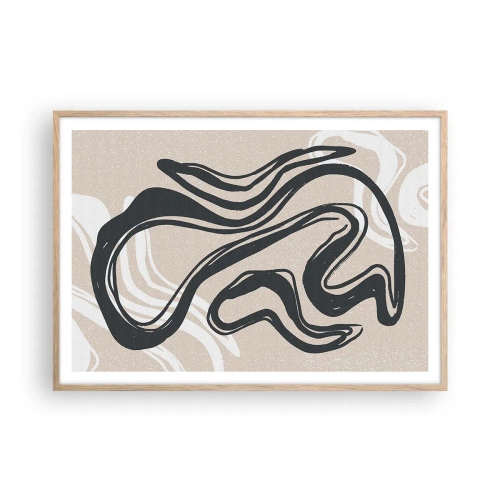 Poster în ramă de stejar deschis - Expresie multiplicată - 100x70 cm