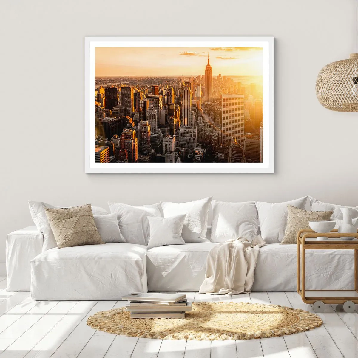 Poster în ramă albă - Crescând la soare - 50x40 cm