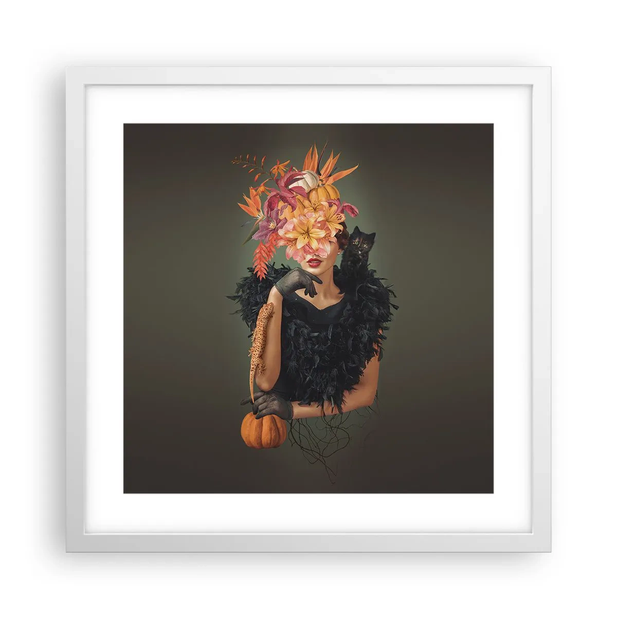 Poster în ramă albă - Magia vrăjitoarei - 40x40 cm