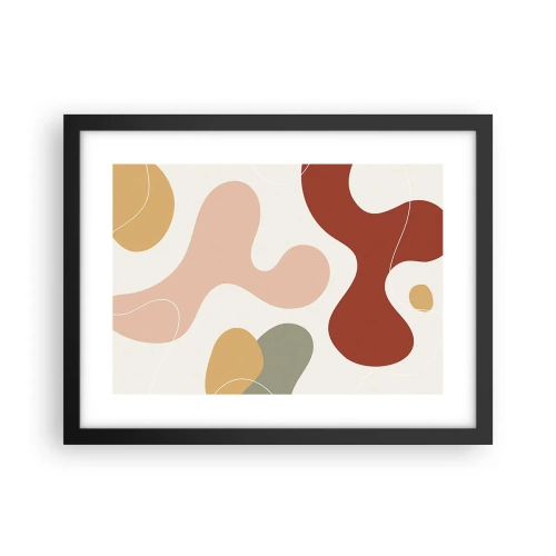 Poster în ramă neagră - Pete colorate? - 40x30 cm