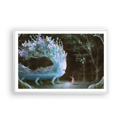 Poster în ramă albă - Întâlnire fantastică - 91x61 cm
