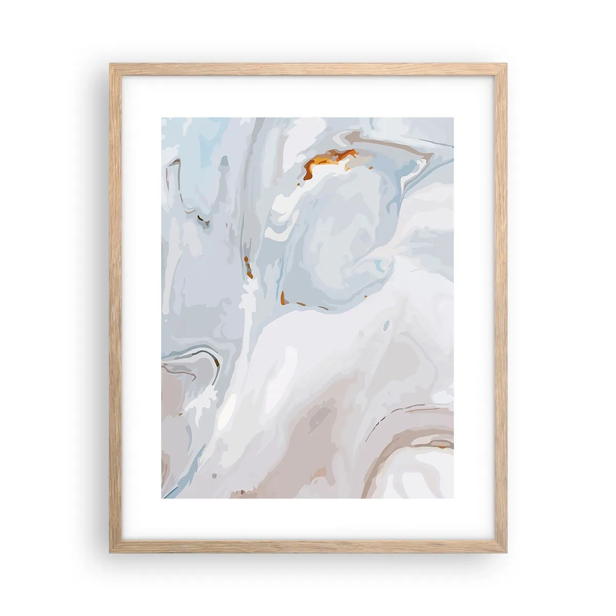 Poster în ramă de stejar deschis - Albul ridicat - 40x50 cm