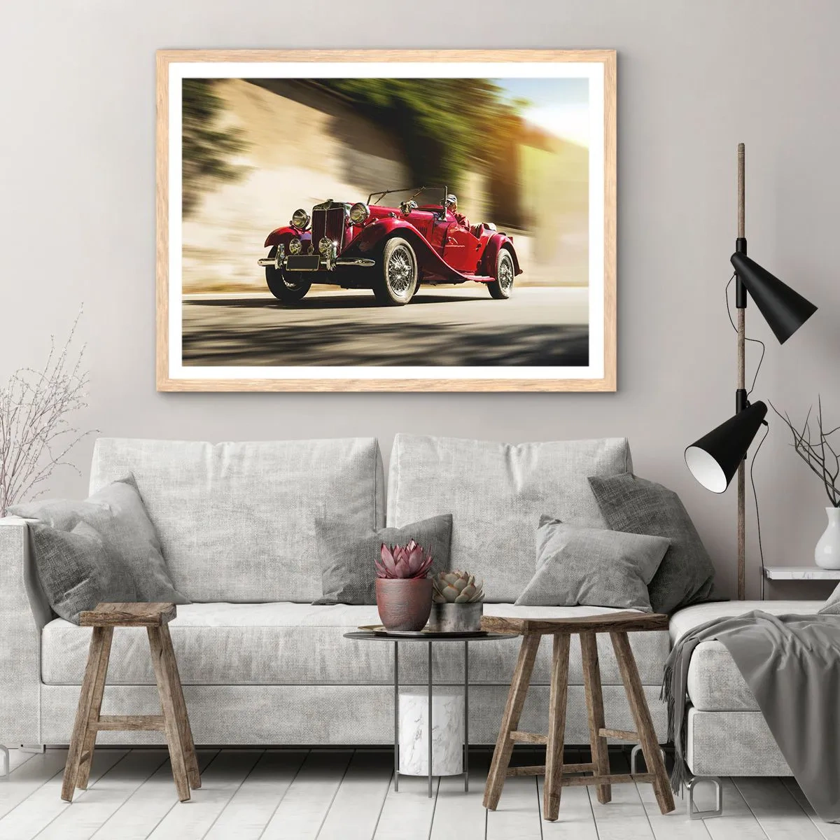 Poster în ramă de stejar deschis - Mai frumoasă decât Nike din Samothrace - 70x50 cm