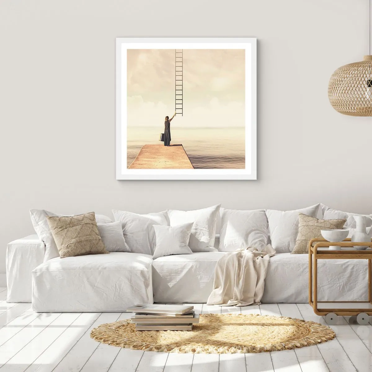 Poster în ramă albă - O călătorie conceptuală - 50x50 cm