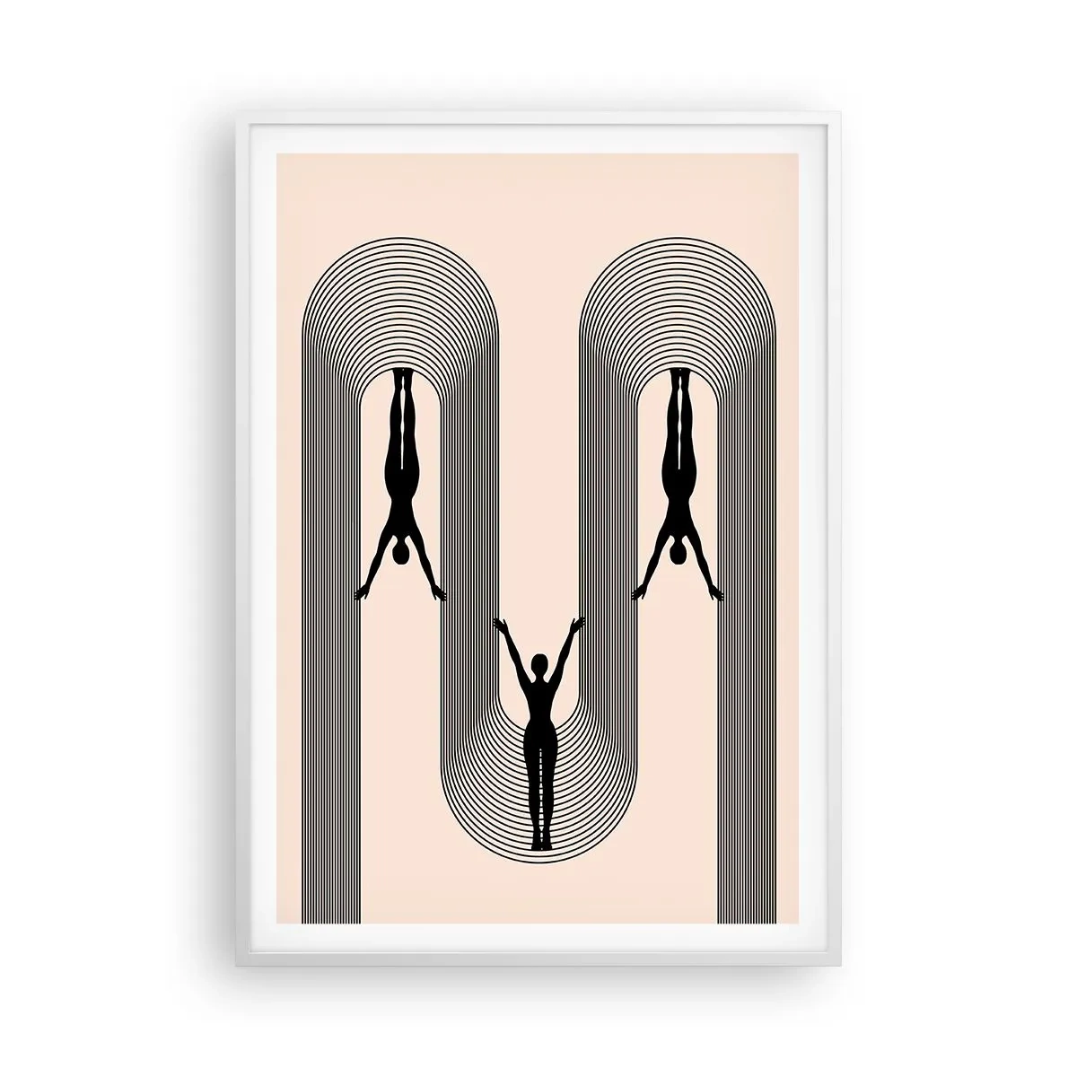 Poster în ramă albă - Cu susul în jos - 70x100 cm