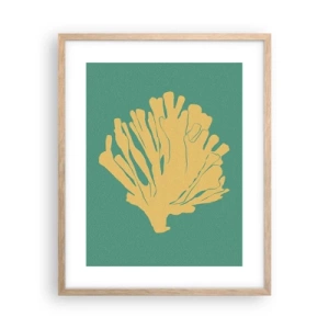 Poster în ramă de stejar deschis - Tufișul din pădurea subacvatică - 40x50 cm