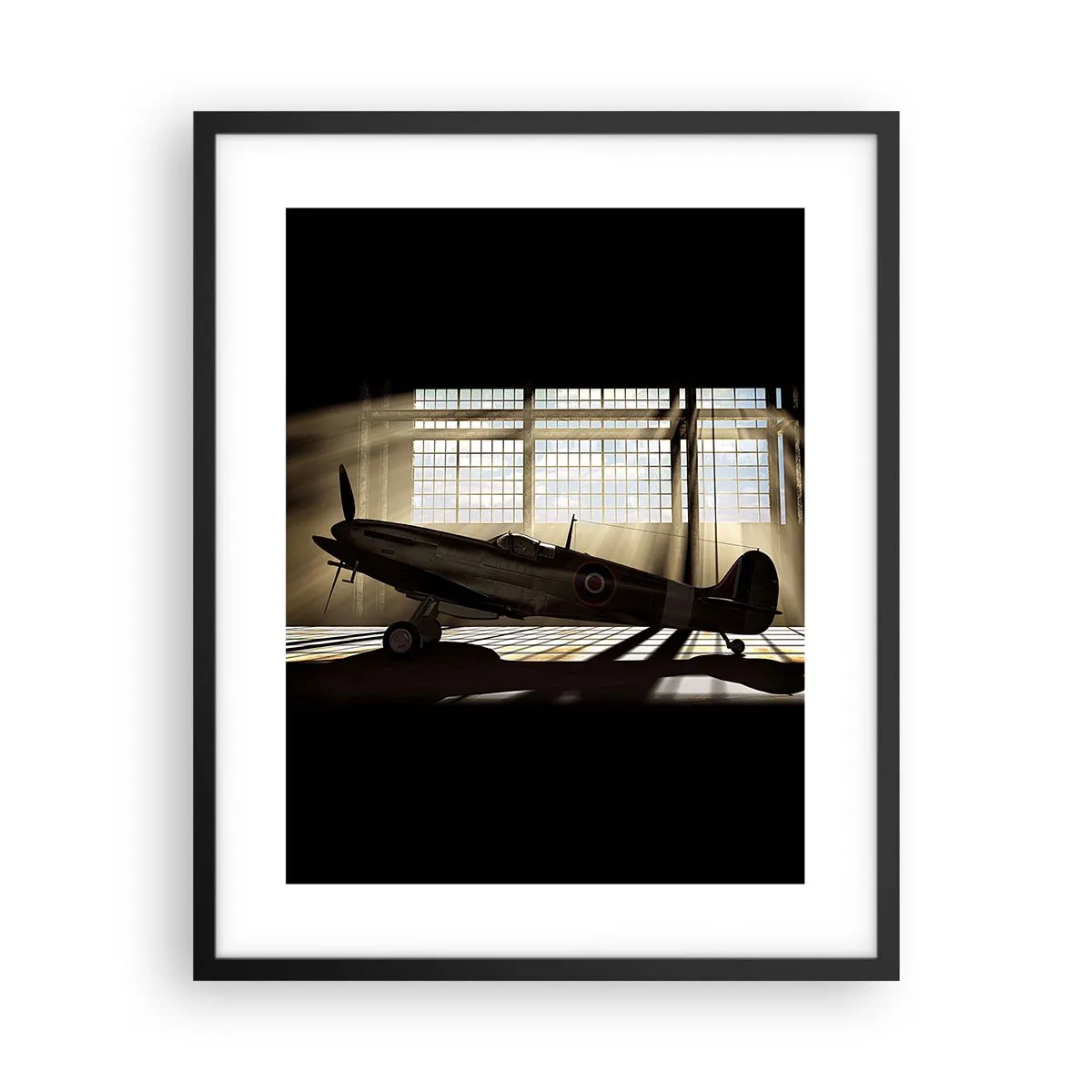 Poster în ramă neagră - Odihna războinicului - 40x50 cm