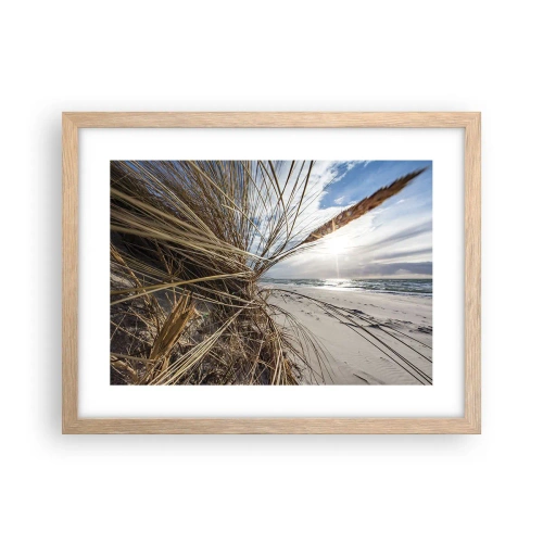 Poster în ramă de stejar deschis - O întâlnire a elementelor - 40x30 cm