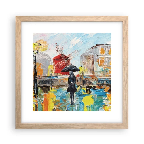 Poster în ramă de stejar deschis - Legende pariziene - 30x30 cm