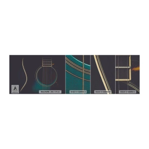 Mostră tapet Premium Sand - O clipă înainte de a suna - Chitară, Muzică, Siruri de caractere - 100x30 cm