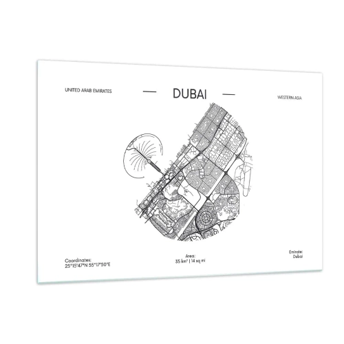 Tablou pe sticlă - Anatomia Dubaiului - 120x80 cm