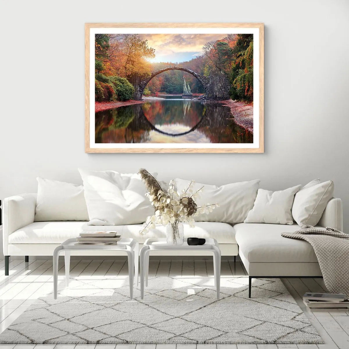 Poster în ramă de stejar deschis - De cealaltă parte a oglinzii - 70x50 cm