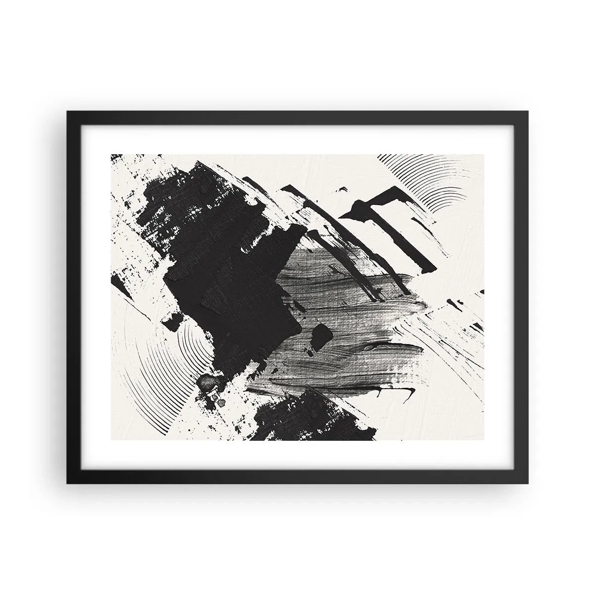 Poster în ramă neagră - Abstracție - expresie de negru - 50x40 cm