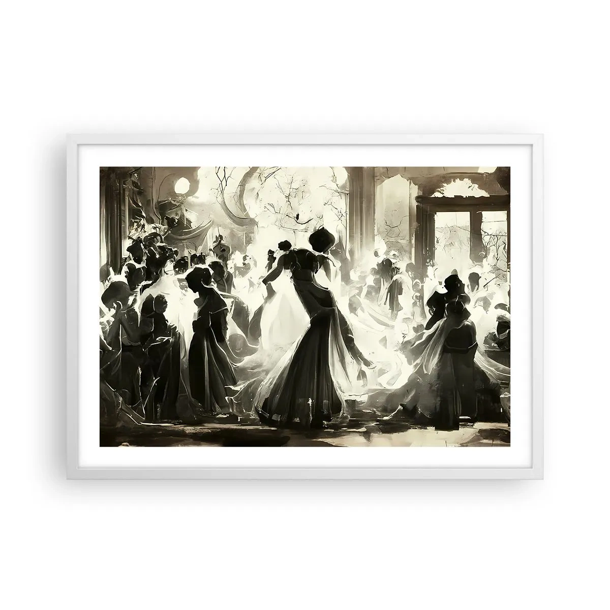 Poster în ramă albă - Marea mascaradă - 70x50 cm