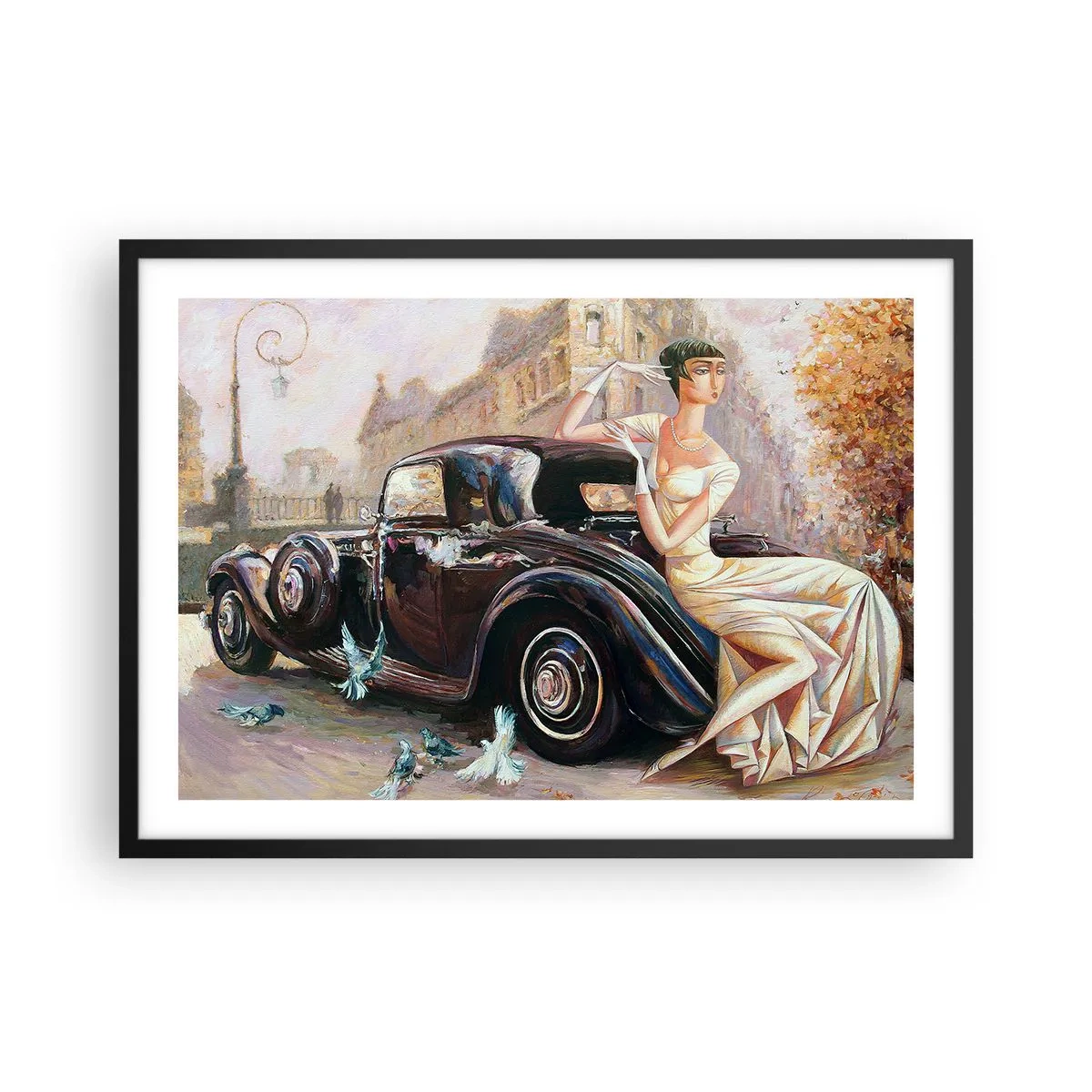 Poster în ramă neagră - Eleganță retro - 70x50 cm