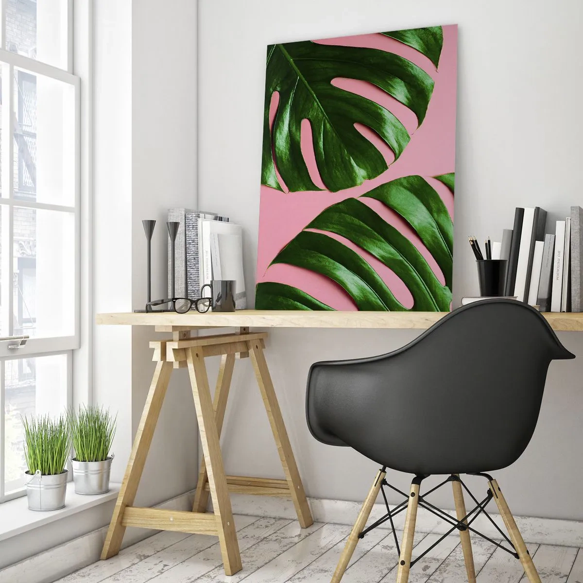 Tablou pe sticlă - Întâlnire verde - 50x70 cm