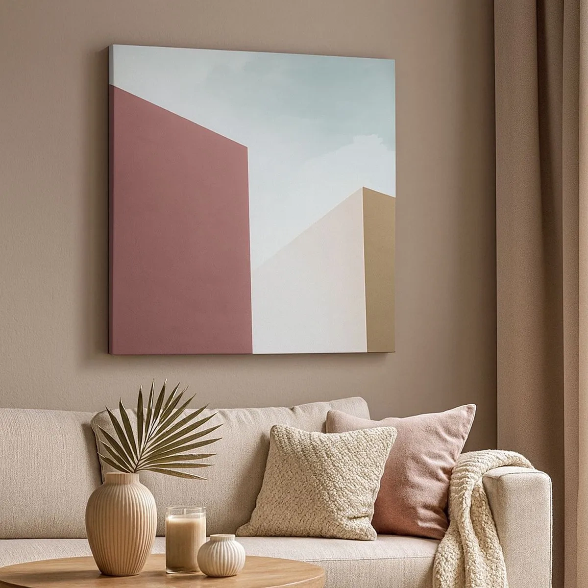 Tablou pe pânză - Geometria unei veri însorite - 30x30 cm