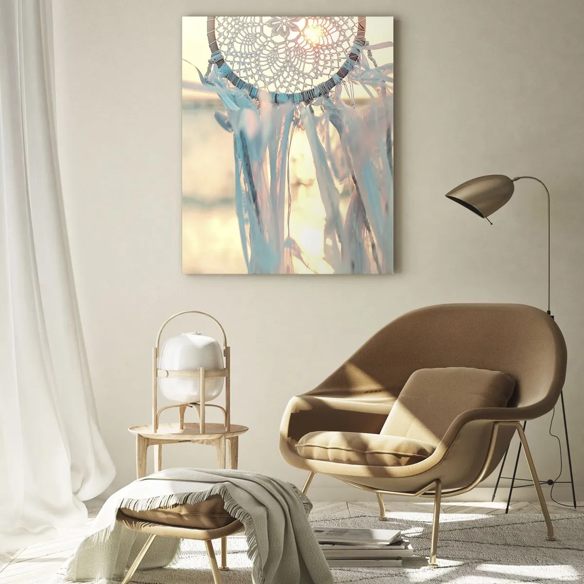Tablou pe sticlă - Totem de dantelă - 50x70 cm