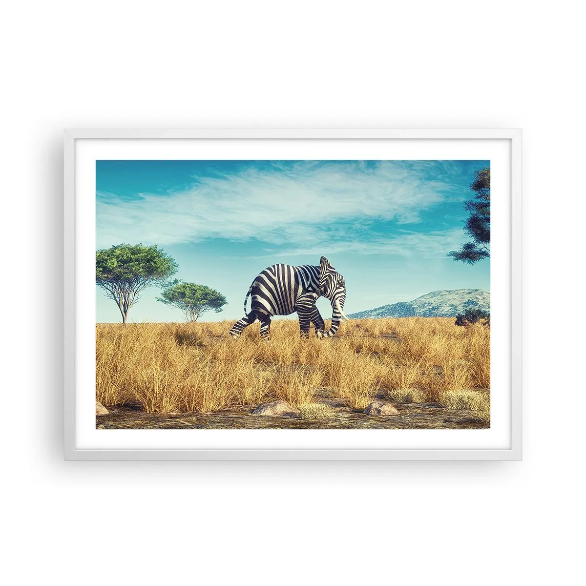 Poster în ramă albă - Griul nu mai este la modă - 70x50 cm