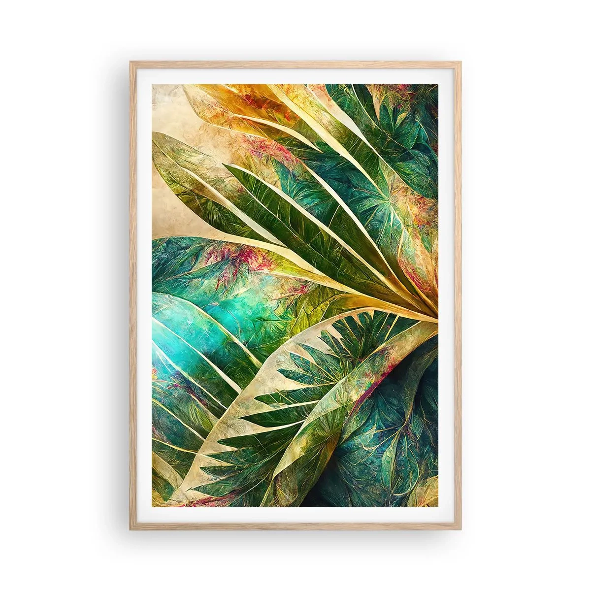 Poster în ramă de stejar deschis - Culorile tropicelor - 70x100 cm
