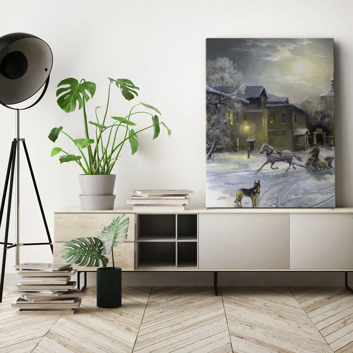 Tablou pe pânză - Magia unei ierni rusești - 45x80 cm