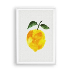 Poster în ramă albă - Cum să simțiți gustul soarelui - 70x100 cm