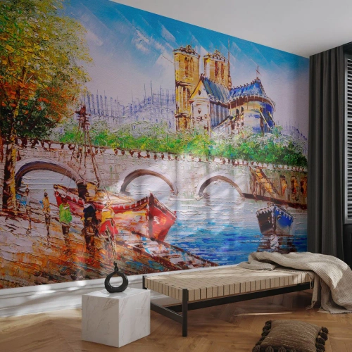 Tapet Standard Eco - Timpul lor nu trece niciodată - Oraș, Paris, Arhitectură - 200x140 cm